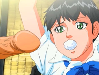 Naughty hentai school girl has both holes hammered hard  from Bondanime