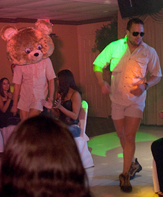 Dark haired slut sucks stripper cock from Dancing Bear
