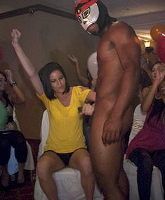 Horny party girl loves a facial from Dancing Bear