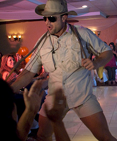 Horny party girl loves a facial from Dancing Bear