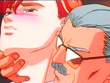 Young anime gay man gets molested by an older gay man in club from Hentai Boys