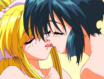 Two hentai teens licking eachothers pussies in bedroom from Lestai