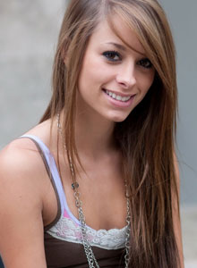 Devine One Riley Jensen isnt shy as she flashes her perky tits from Devine Ones