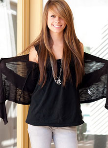 Super cute teen Riley Jensen strips out of her tight jeans from Devine Ones